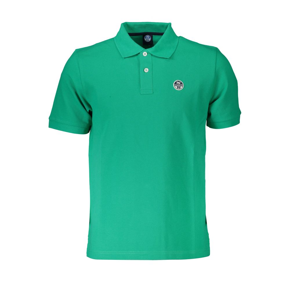 Green Cotton Polo Shirt