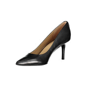 Black Leather Flat Shoe