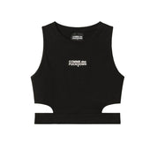 Black Cotton Tops & T-Shirt