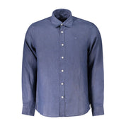 Blu Linen Men Shirt