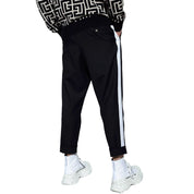 Black Cotton Jeans & Pant