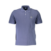 Blue Cotton Polo Shirt