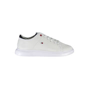 White Polyester Men Sneaker