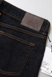 Dark Blue Cotton Mid Waisted Skinny Denim Jeans