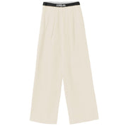 Beige Polyester Jeans & Pant