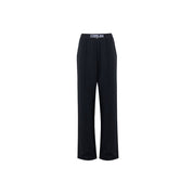 Black Polyester Jeans & Pant