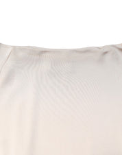 Ivory Viscose Sheath Knee Length Dress