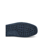 Blue Suede Leather Moccassin