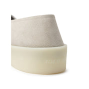 Gray Leather Moccassin