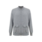 Gray Cotton Cardigan