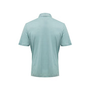 Blue Linen Polo Shirt