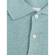 Blue Linen Polo Shirt