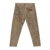 Beige Cotton Tapered Jean