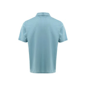 Blue Cotton Polo Shirt