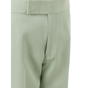 Green Viscose Chino Pants