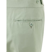 Green Viscose Chino Pants