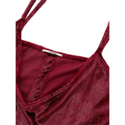 Bordeaux Polyester Cocktail Dress