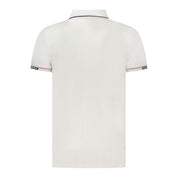 White Cotton Men Polo Shirt