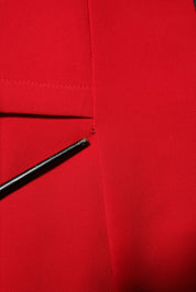 Red Above Knee Long Sleeves Sheath Dress
