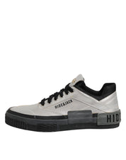 Silver Leather Lace Up Low Top Sneakers Shoes