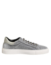 Gray Suede Low Top Lace Up Sneakers Shoes