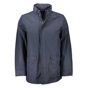 Blu Polyester Men's Jacket