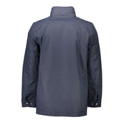 Blu Polyester Men's Jacket