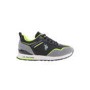 Black Polyester Sneaker