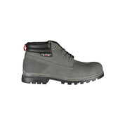 Gray Polyester Mens Boot
