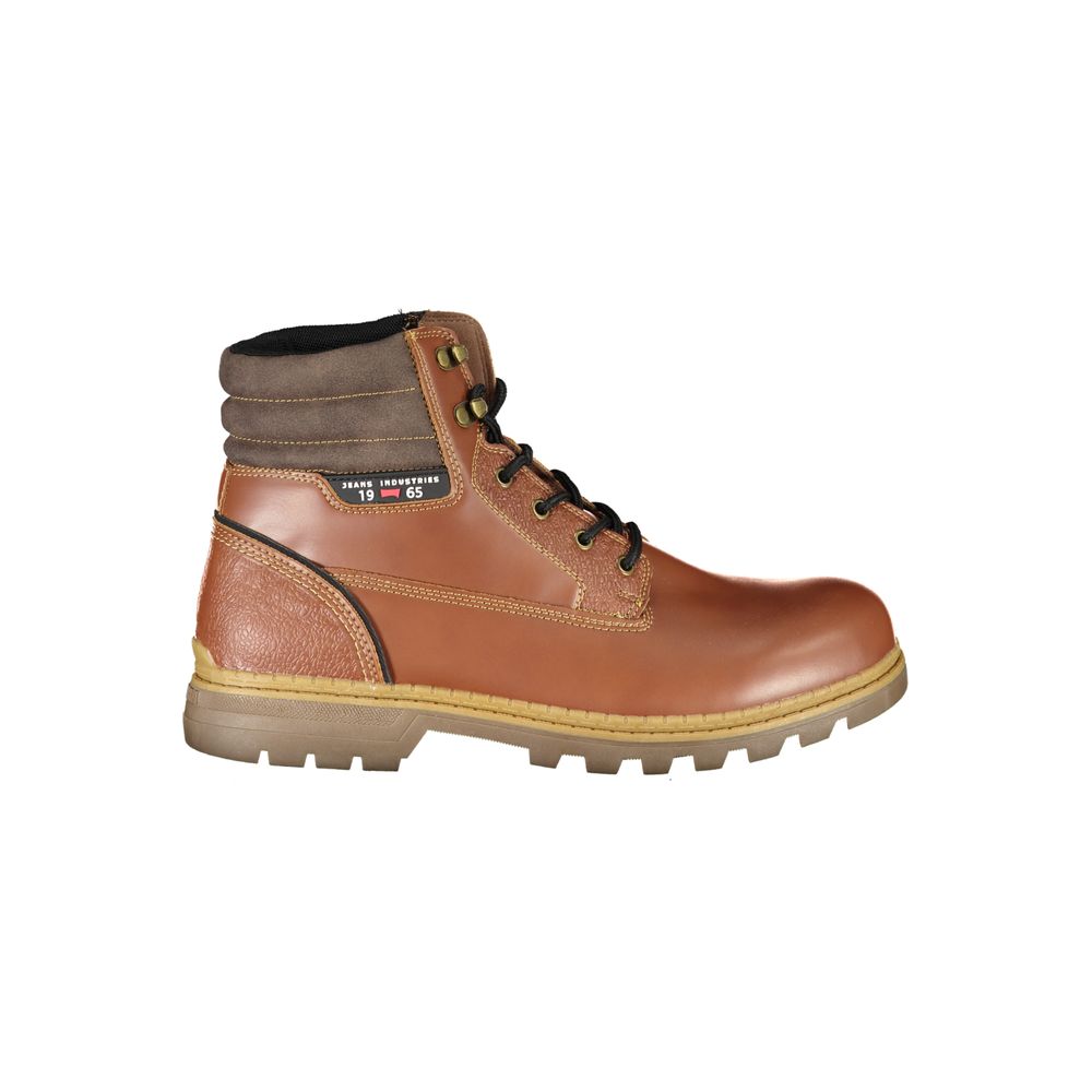 Brown Polyester Ankle