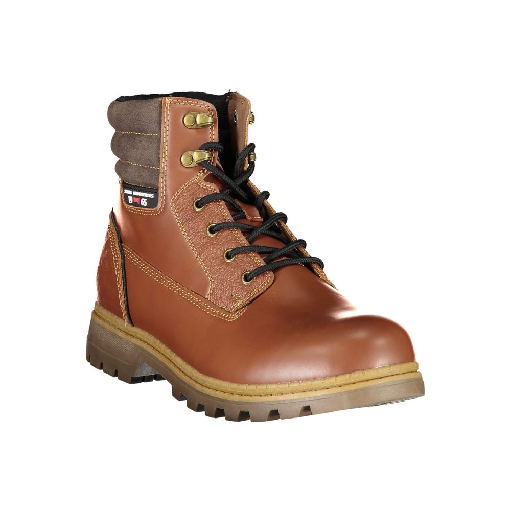 Brown Polyester Ankle