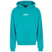 Green Cotton Men Hoodie