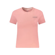 Pink Cotton Women T-Shirt