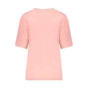 Pink Cotton Women T-Shirt