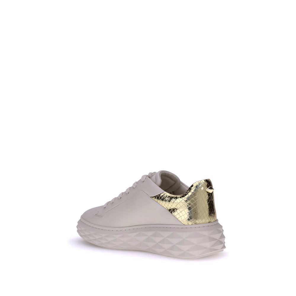 White Calf Leather Bos Taurus Chunky Sneakers