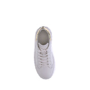 White Calf Leather Bos Taurus Chunky Sneakers