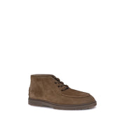 Brown Calf Leather Bos Taurus Lace-Up Boots