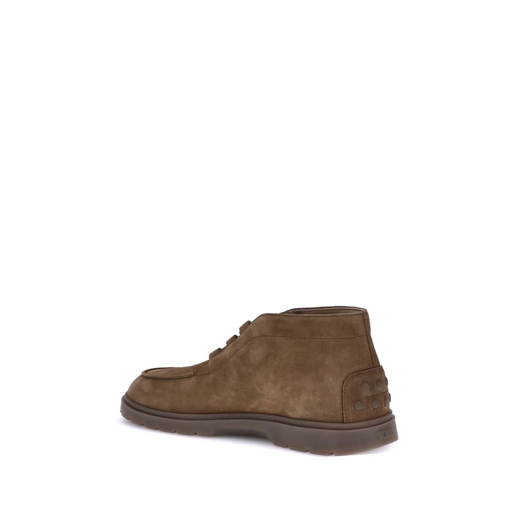 Brown Calf Leather Bos Taurus Lace-Up Boots