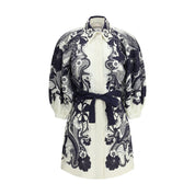 Multicolor Linen Casual Dress