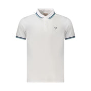 White Cotton Men Polo Shirt
