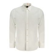 White Cotton Men Shirt