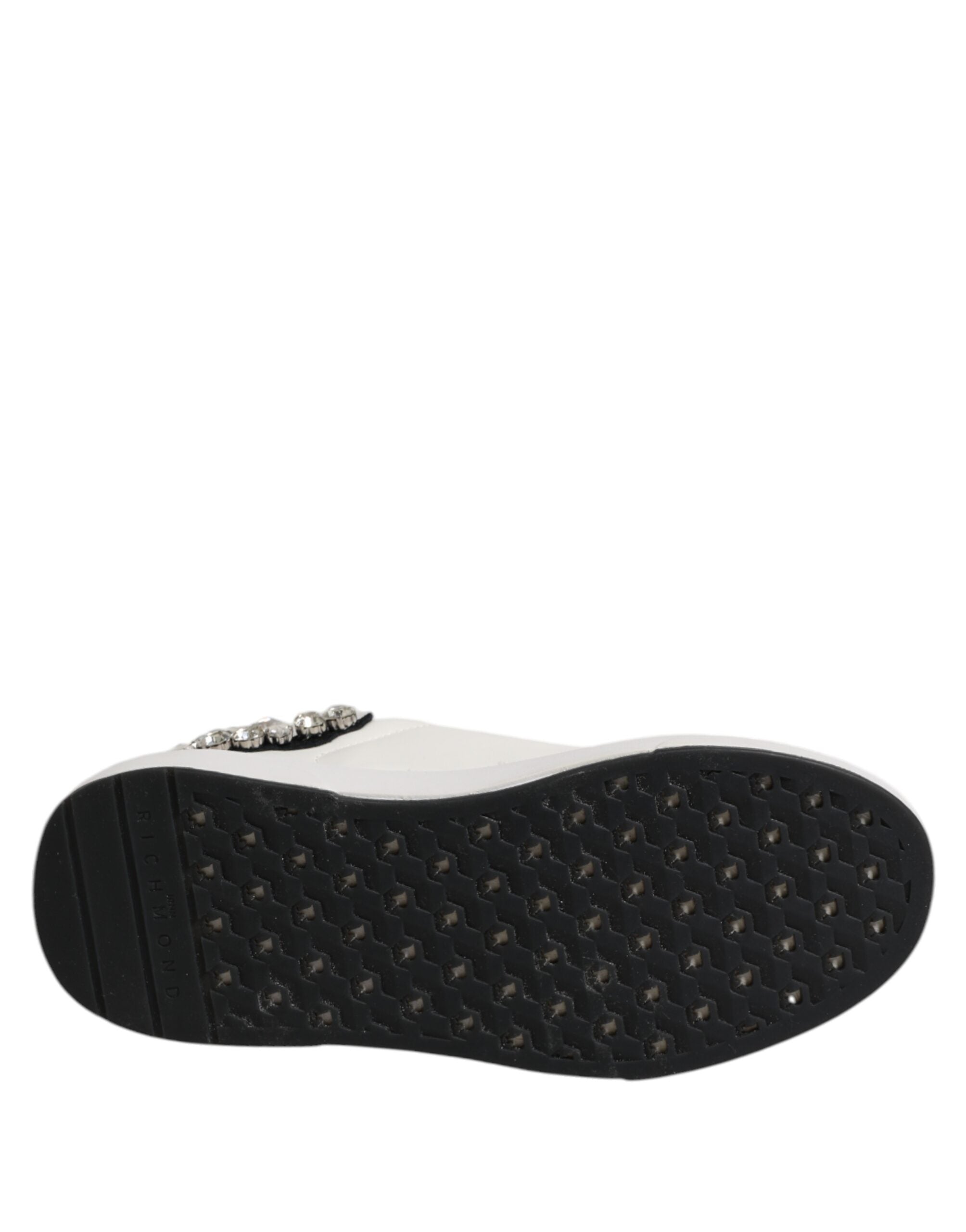 White Rhinestone Embellished Sneakers Shoes