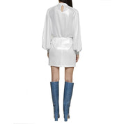 Abelia Laminated Mini Dress