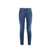 Blå Konst Climb Mid Blue Cotton Denim Jeans