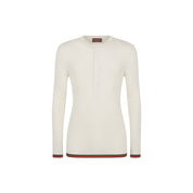 Ribbed-Knit Silk T-Shirt