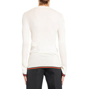 Ribbed-Knit Silk T-Shirt