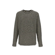 Striped Wool Compact Jersey T-Shirt