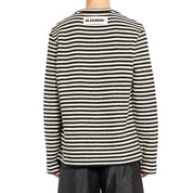 Striped Wool Compact Jersey T-Shirt