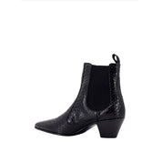 Snake-Effect Leather Chelsea Boots