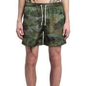 Green Polyester Swim Shorts